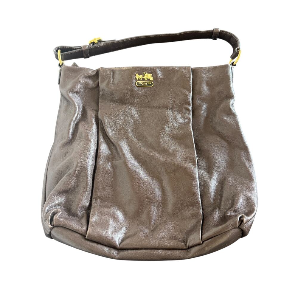 Coach Madison Isabelle Leather Satchel Brown